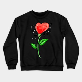 Flower Growing A Heart As Head For Earth Day Crewneck Sweatshirt